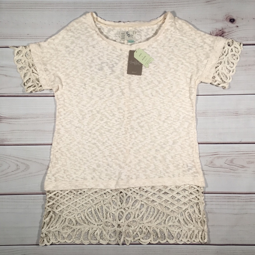 NWT ANTHROPOLOGIE MTWTFSS  Ivory White Lace Dress
